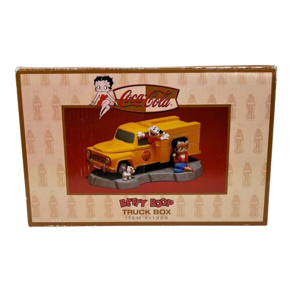 2000 Coca-Cola Betty Boop 1956 Yellow BoxTruck Figurine Decor Pudgy Vandor - Picture 14 of 16